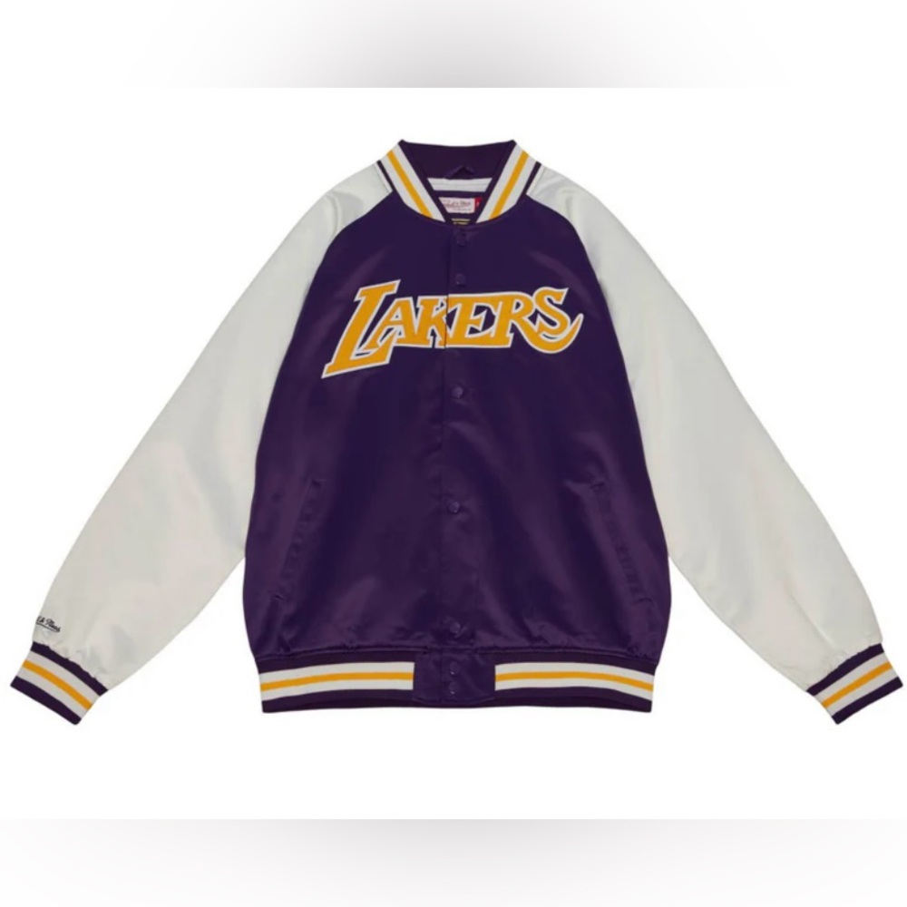Mitchell & Ness Los Angeles Lakers Lightweight Satin Jacket "Purple Yellow" Sm